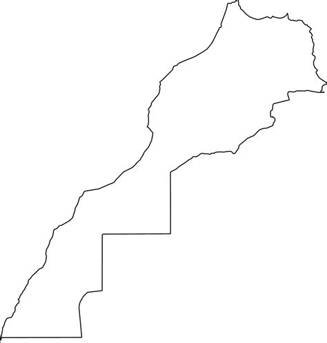 Printable Map Morocco Blank
