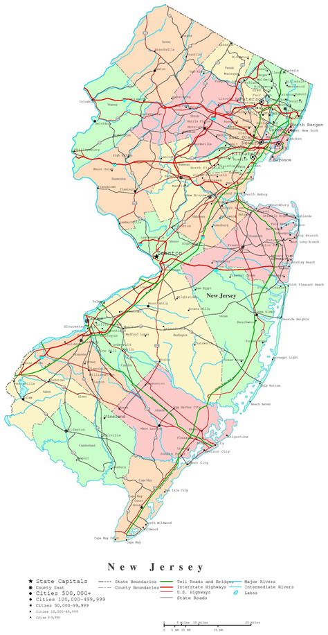 Printable Map Nj Esl
