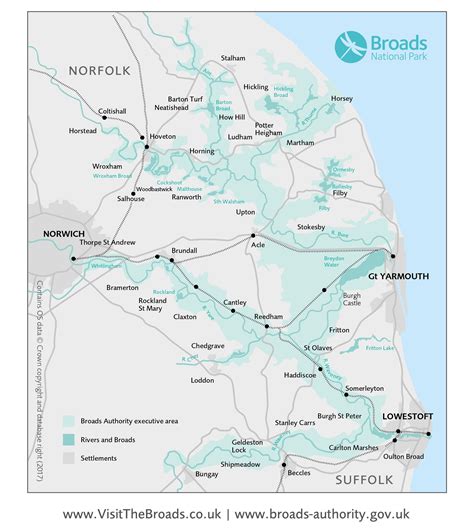 Printable Map Norfolk Broads