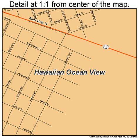 Printable Map Ocean View, Hi