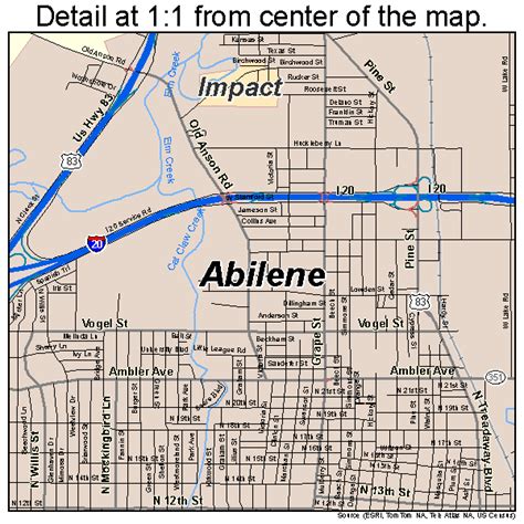 Printable Map Of Abilene Tx