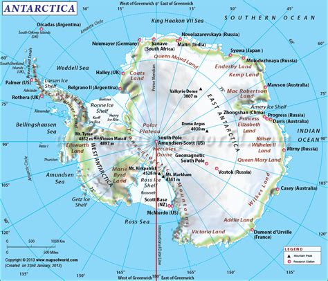Printable Map Of Antartica