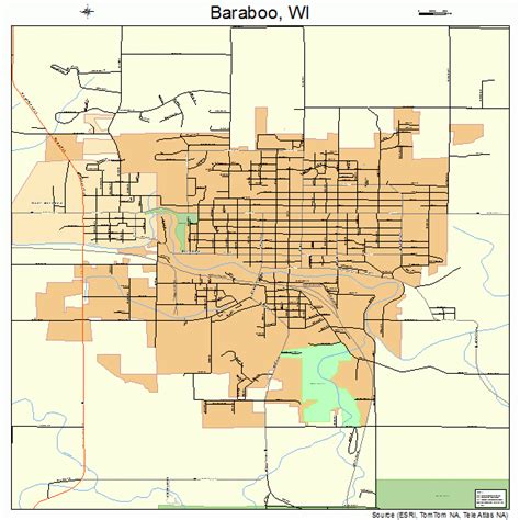 Printable Map Of Baraboo Wi