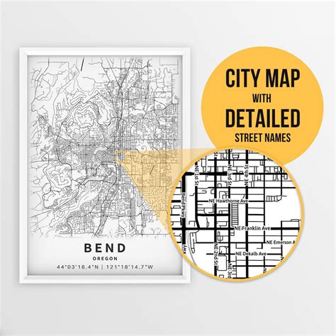Printable Map Of Bend, Or