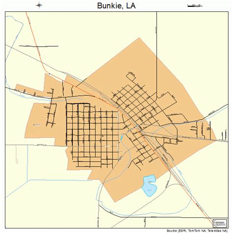 Printable Map Of Bunkie, La