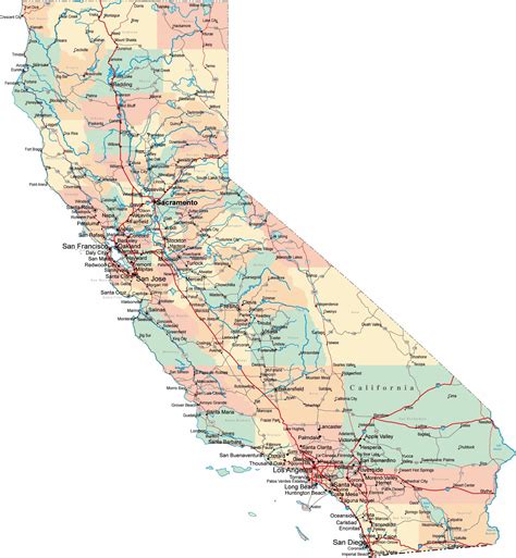 Printable Map Of Ca