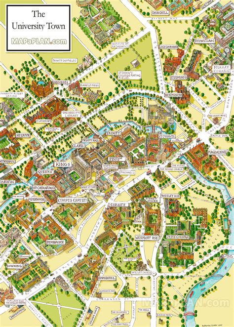 Printable Map Of Cambridge University
