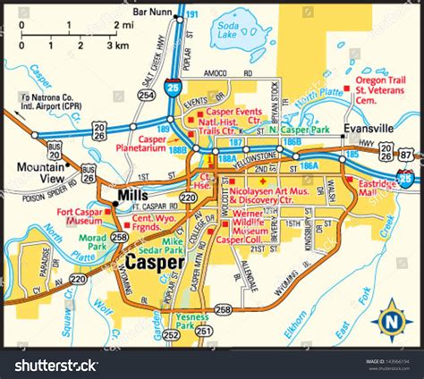Printable Map Of Casper Wyoming