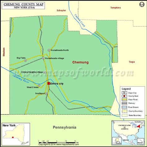 Printable Map Of Chemung County