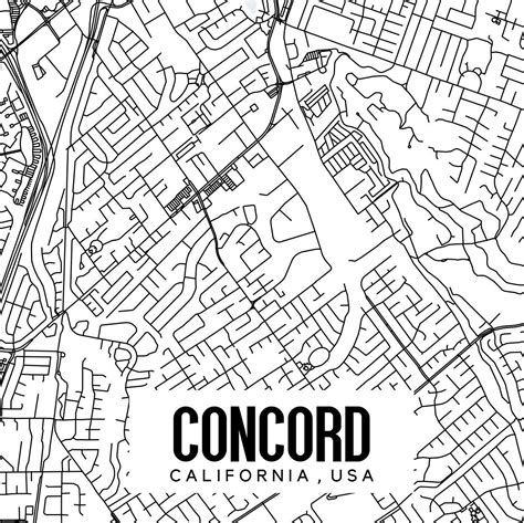 Printable Map Of Concord, Ca
