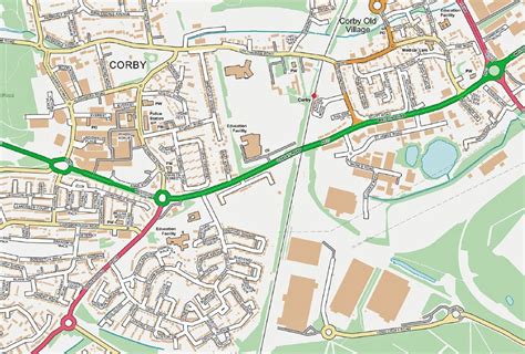 Printable Map Of Corby