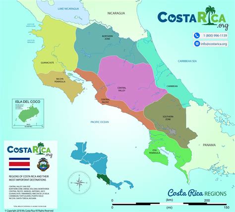 printable map of costa rica with regions/pdf