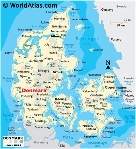 Printable Map Of Denmark And Surrounding Countries