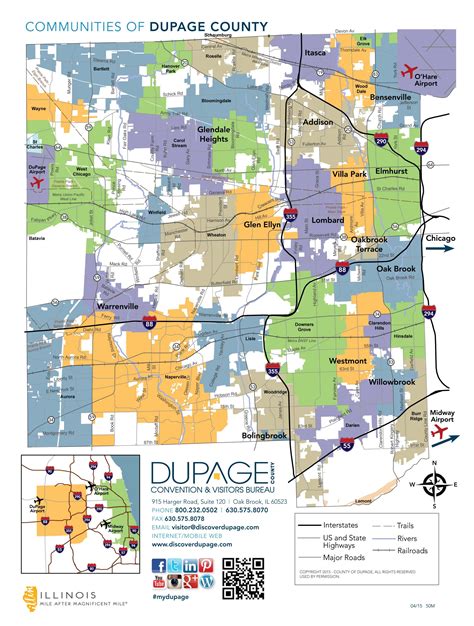 Printable Map Of Dupage County Il