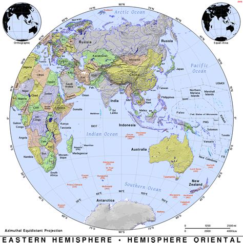 Printable Map Of Eastern Hemisphere