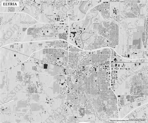 Printable Map Of Elyria Streets