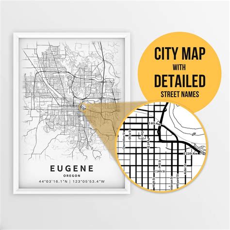Printable Map Of Eugene, Or