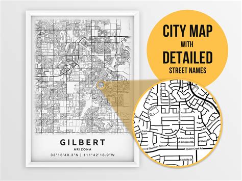 Printable Map Of Gilbert Az