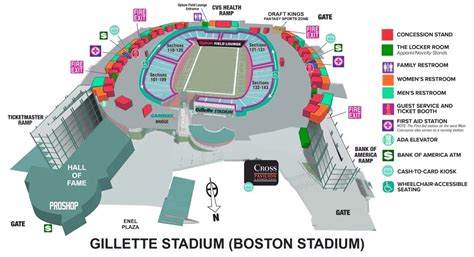 Printable Map Of Gillette Stadium