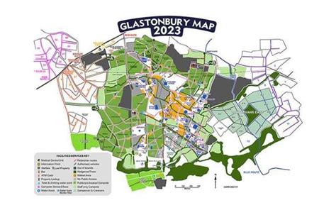 Printable Map Of Glastonbury