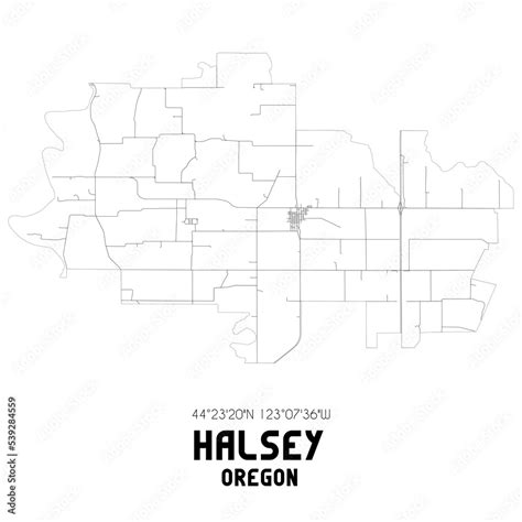Printable Map Of Halsey, Or