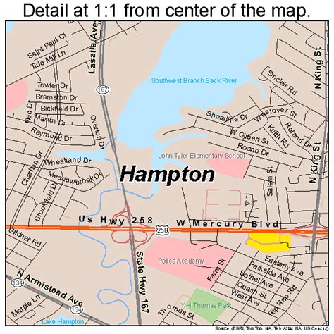 Printable Map Of Hampton, Va