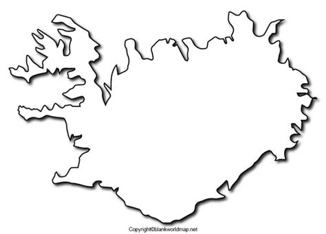Printable Map Of Iceland Blank