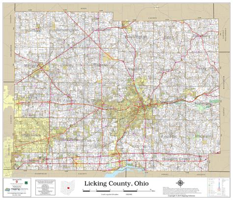Printable Map Of Licking County Ohio