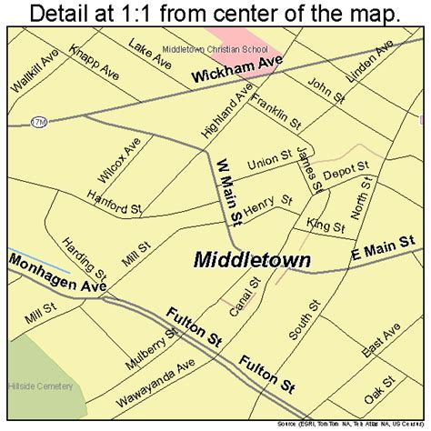 Printable Map Of Middletown Ny