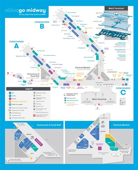 Printable Map Of Midway Airport Terminal