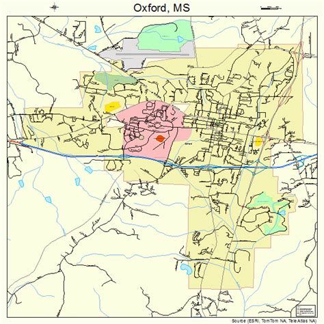 Printable Map Of Oxford Ms