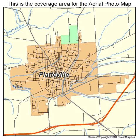 Printable Map Of Platteville Wisconsin