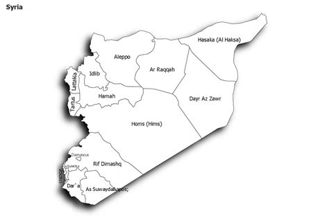 Printable Map Of Syria