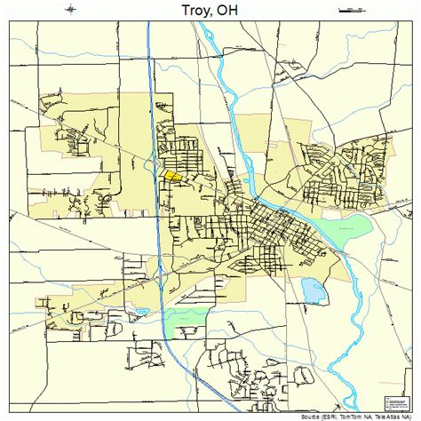 Printable Map Of Troy Ohio