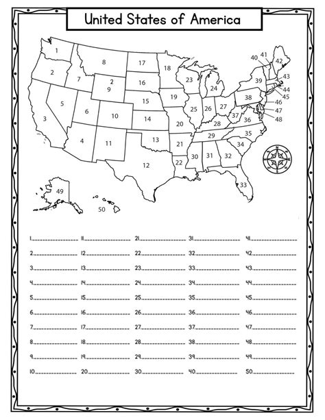 Printable Map Of Us In Word Format