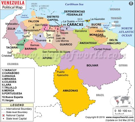 Printable Map Of Venezuela