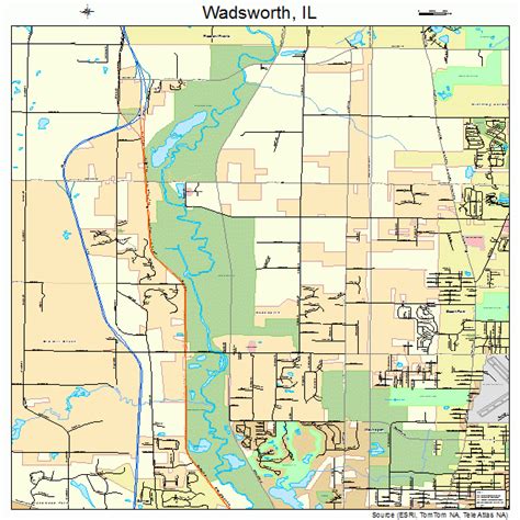 Printable Map Of Wadsworth Illinois