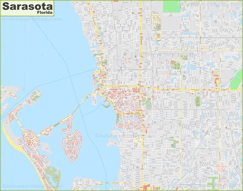 Printable Map Pf Sarasota Fl