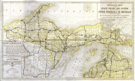 Printable Map Upper Peninsula Michigan