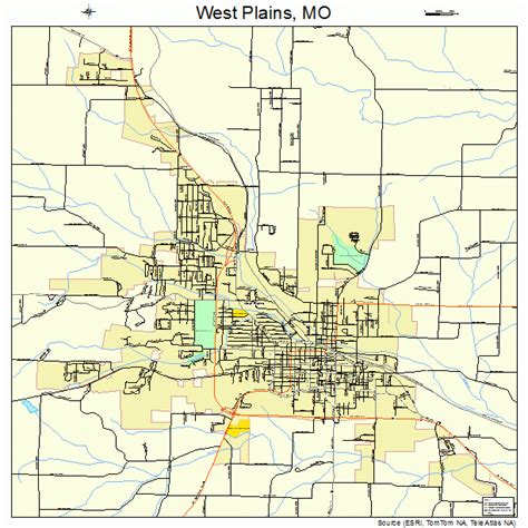 Printable Map West Plains Mo