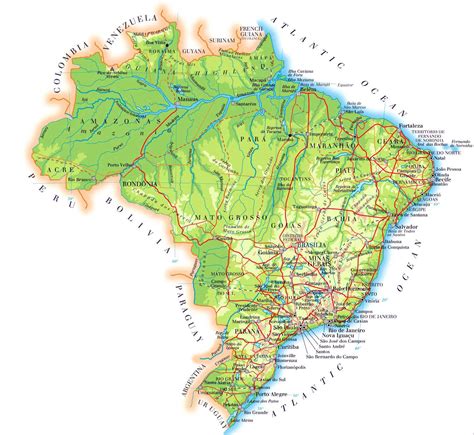Printable Maps Of Brazil