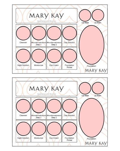 Printable Mary Kay Sets