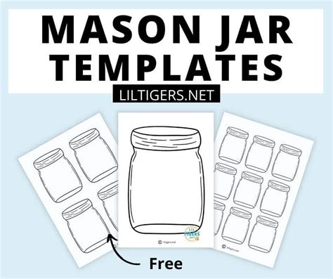 Printable Mason Jar Stencil Pdf