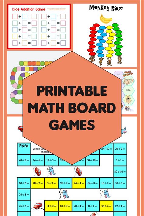Printable Math Board Games