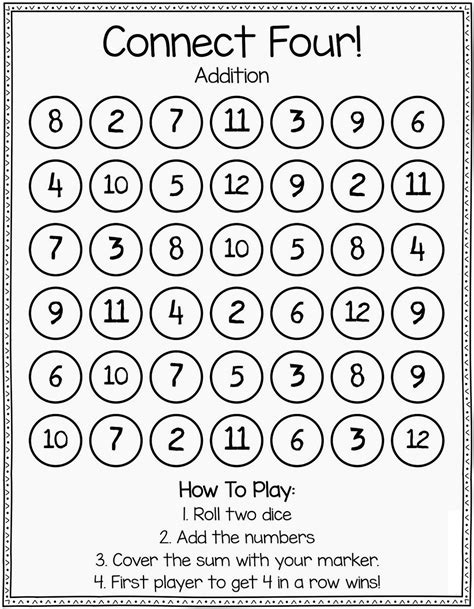 Printable Math Concentrations Games