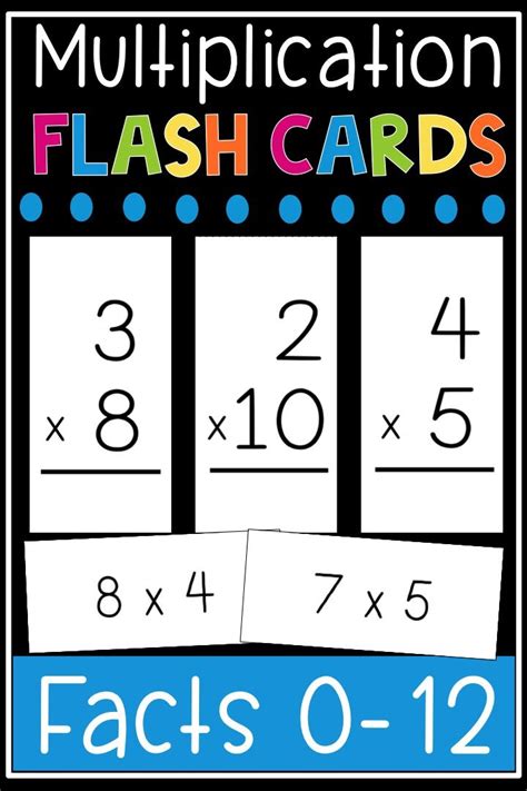 Printable Math Facts Multiplication Cards