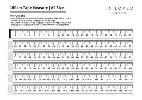 Printable Measuring Tape Cm