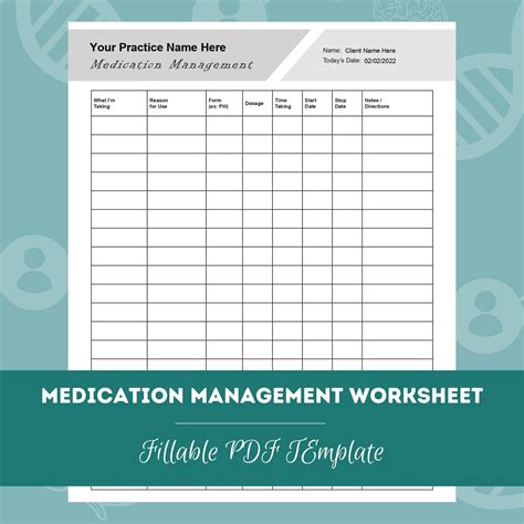 Printable Medication Management Informatio