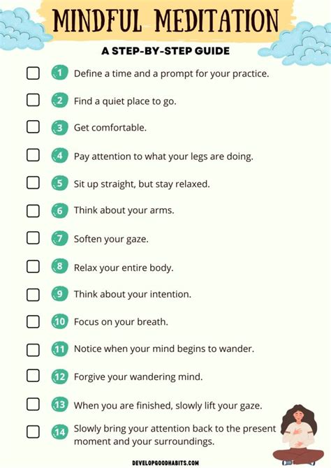 Printable Meditation Worksheet