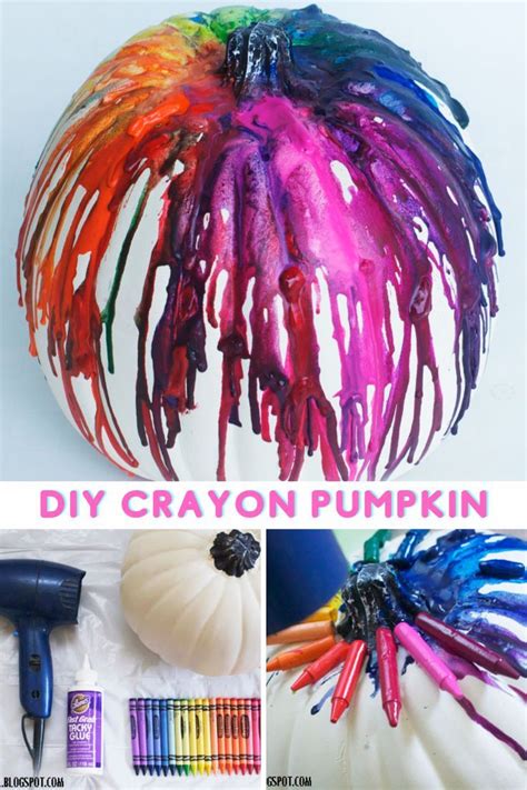 Printable Melted Crayon Pumpkin Intructions